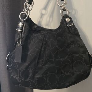 Coach Black Signature Shoulder Bag